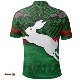 Rabbitohs Polo Shirt Aboriginal Anzac Day