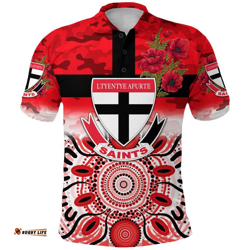 Ltyentye Apurte ANZAC Polo Shirt Indigenous Vibes - Saints