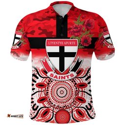 Ltyentye Apurte ANZAC Polo Shirt Indigenous Vibes - Saints