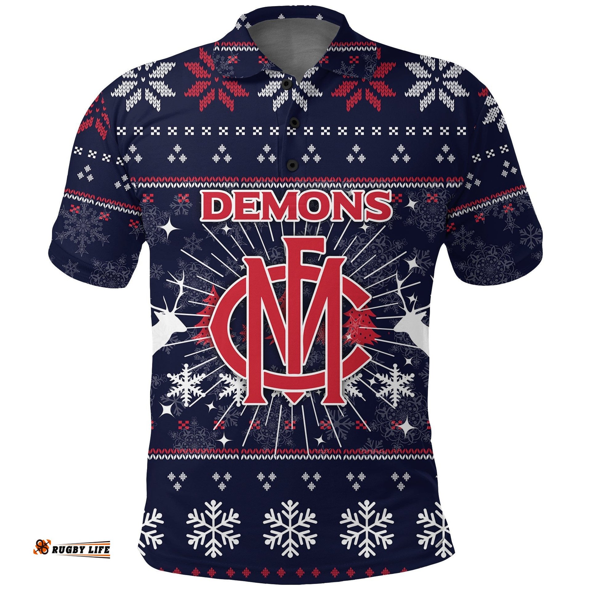 Demons Polo Shirt - Christmas Ugly Style -