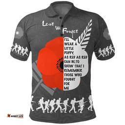 Vibe Hoodie Clothing - New Zealand Anzac Red Poopy Polo Shirt