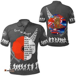 Vibe Hoodie Clothing - New Zealand Anzac Red Poopy Polo Shirt