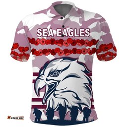 Sea Eagles Anzac Day Polo Shirt Proud Soldiers Lest We Forget Version 01