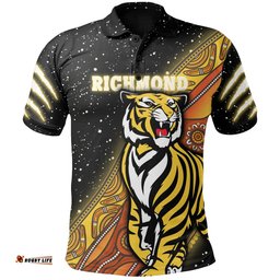 Custom Personalised Richmond Premier Polo Shirt Tigers Aboriginal