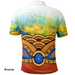 Aboriginal Polo Shirts, Australia Kangaroo Sky