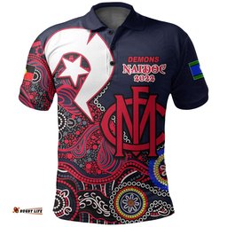 Demons Australian Football Polo Shirt NAIDOC 2022 Patterns