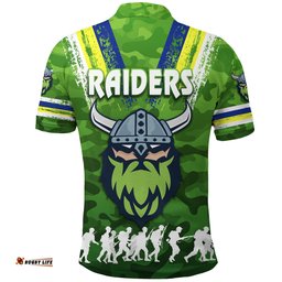 Canberra Polo Shirt Raiders Viking Anzac Day Simple Style