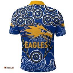 Custom Personalised Eagles Indigenous Polo Shirt West Coast