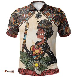 Custom Text Polo Shirts - Aboriginal Women