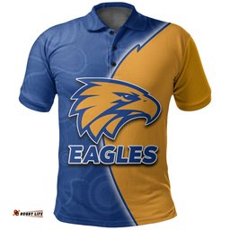 West Coast Eagles Polo Shirt Aboriginal Patterns Half Style