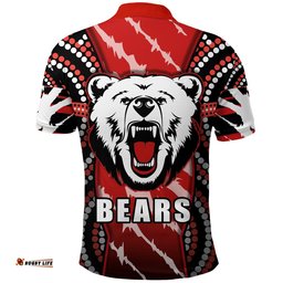 Custom Personalised Indigenous Bears Polo Shirt North Sydney Bring Back