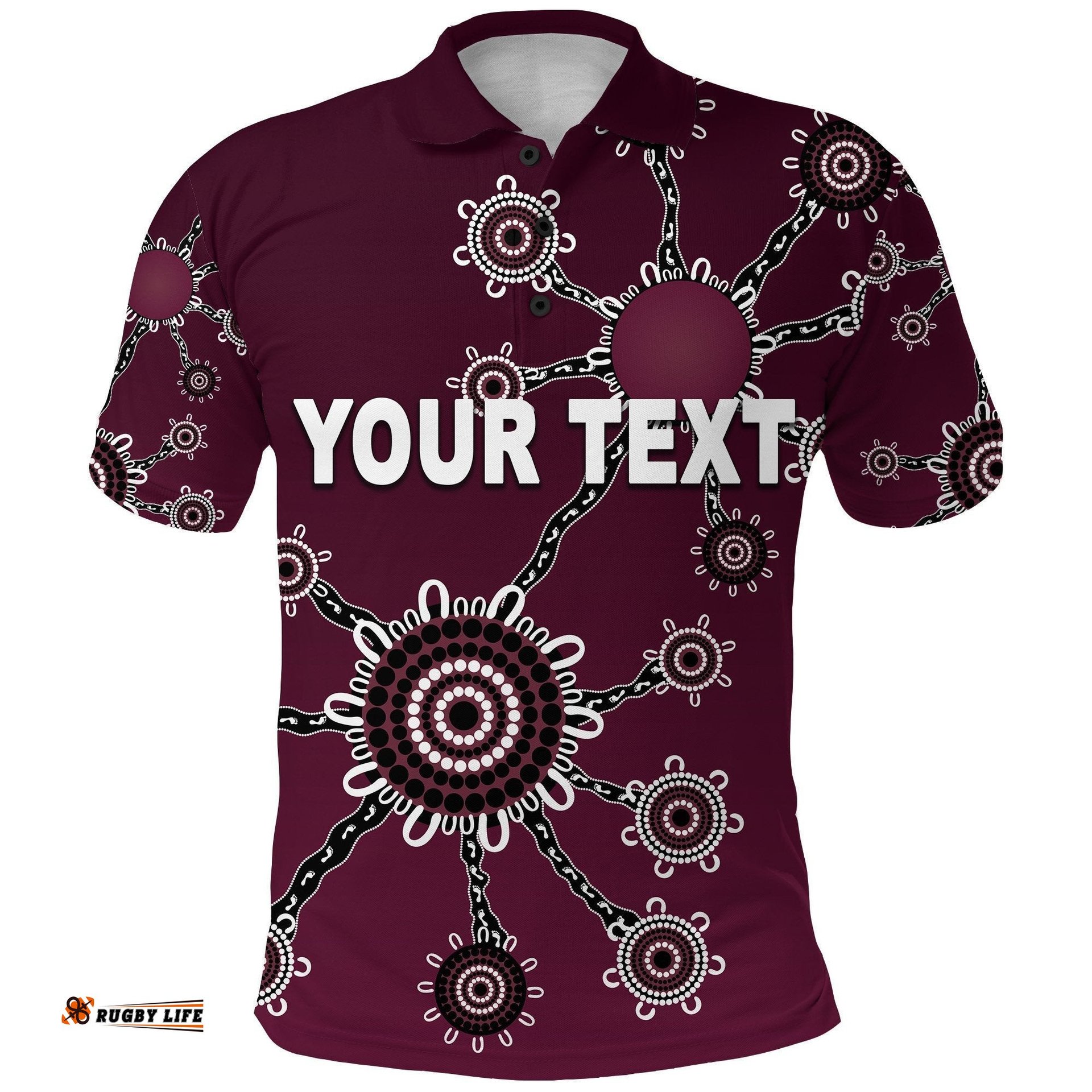 Custom Personalised Warringah Polo Shirt Sea Eagles Simple Indigenous