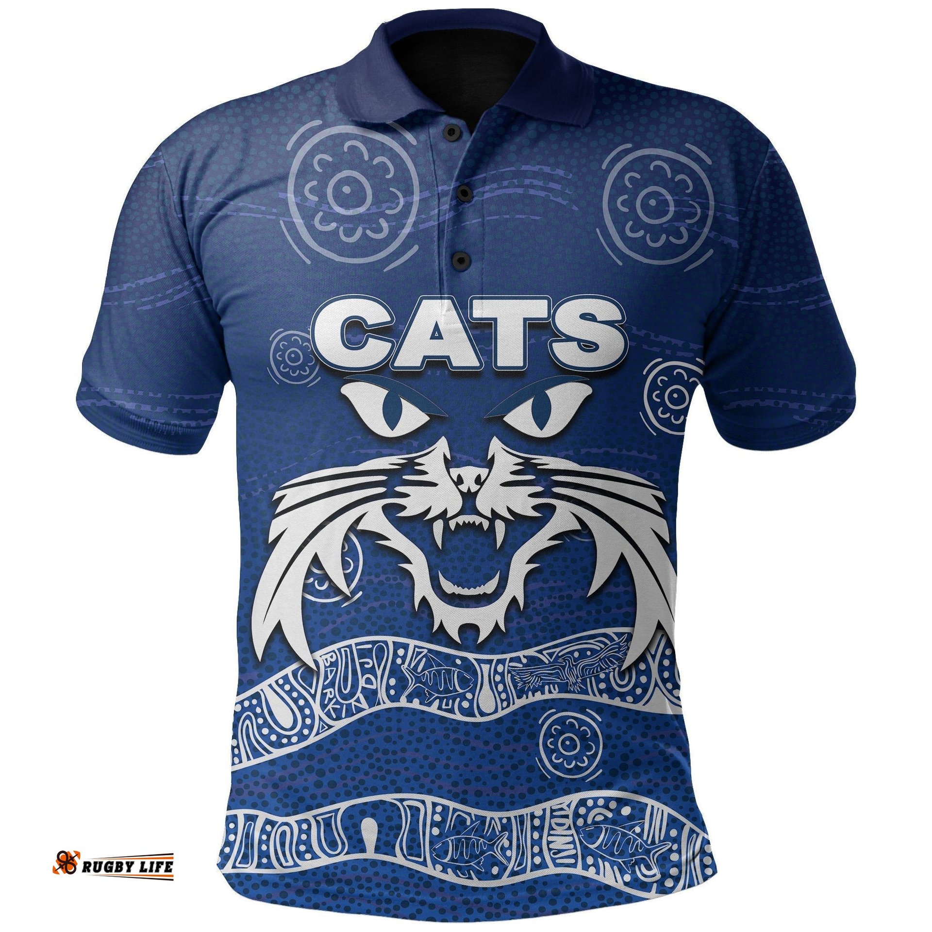 Cats Polo Shirt Aboriginal