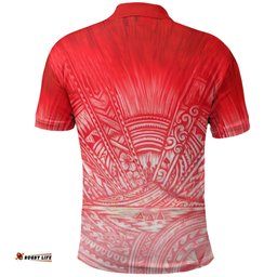 New Zealand Auckland Polo Shirt Rugby Red