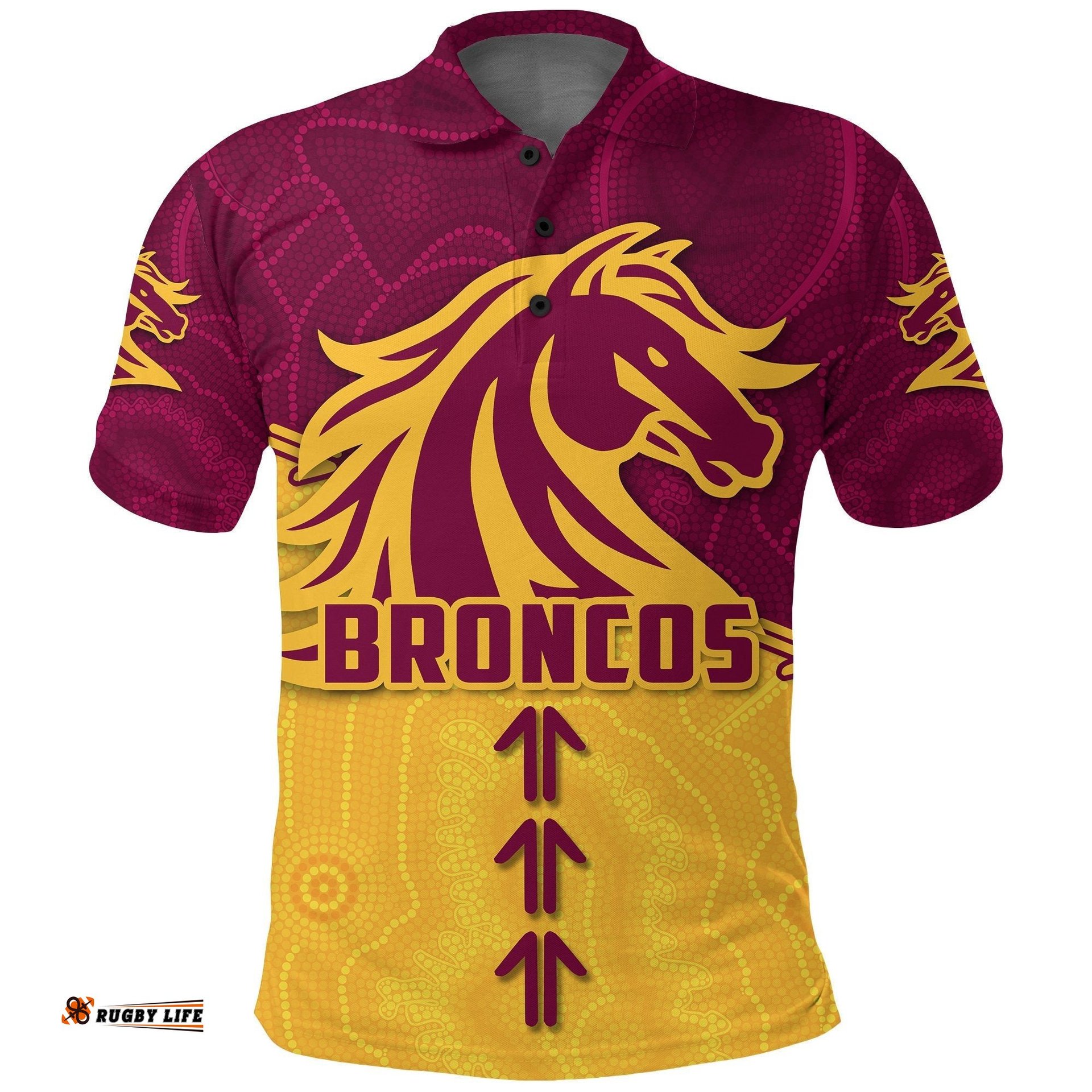 Broncos Polo Shirt Brisbane Aboriginal