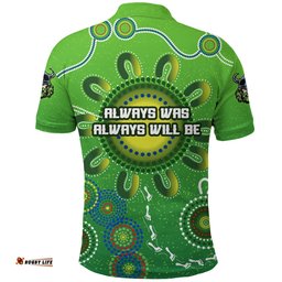Custom Personalised Naidoc Raiders Polo Shirt Canberra Indigenous Style