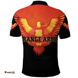 Sunrisers Hyderabad Orange Army Polo Shirt Cricket - Black