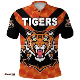 Custom Personalised Balmain Polo Shirt Tigers Orange Vibes No.2