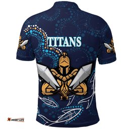 Gold Coast Polo Shirt Titans Gladiator Indigenous