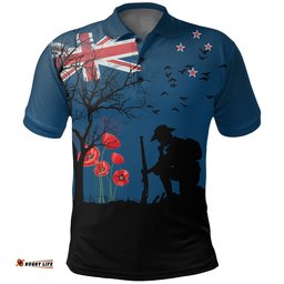 Anzac New Zealand Polo Shirt, Remembrance Day Golf Shirts