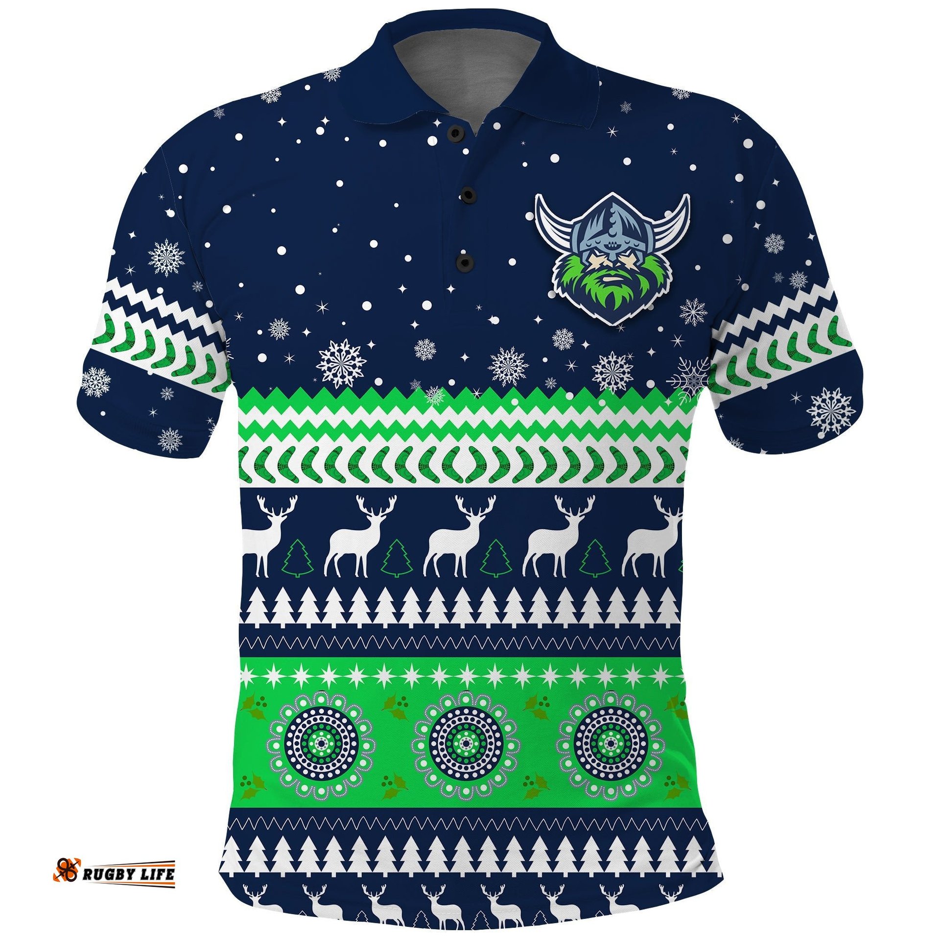 Raiders Polo Shirt Canberra Merry Christmas The Milk