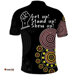 Custom Personalised NAIDOC Week 2022 Polo Shirt Version Aboriginal Dot GET UP