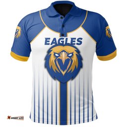 Custom Personalised Eagles Indigenous Polo Shirt West Coast Sport Style