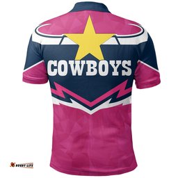 Cowboys Rugby Polo Shirt Pink Version
