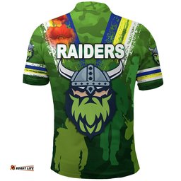 Canberra Polo Shirt Raiders Viking Anzac Day  Vibes