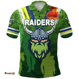 Canberra Polo Shirt Raiders Viking Anzac Day  Vibes