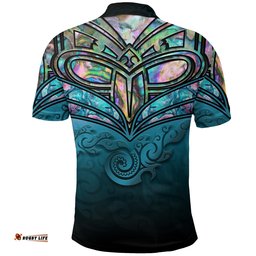 New Zealand Warriors Polo T Shirt Paua Shell