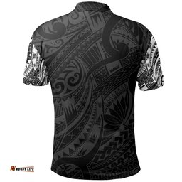 Hei Matau Maori Tattoo Polo Shirt White