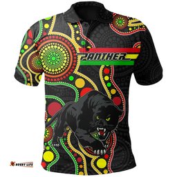 Penrith Polo Shirt Black Panthers Indigenous - NRL