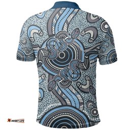 Parramatta Eels Polo Shirt Aboriginal Style-Blue