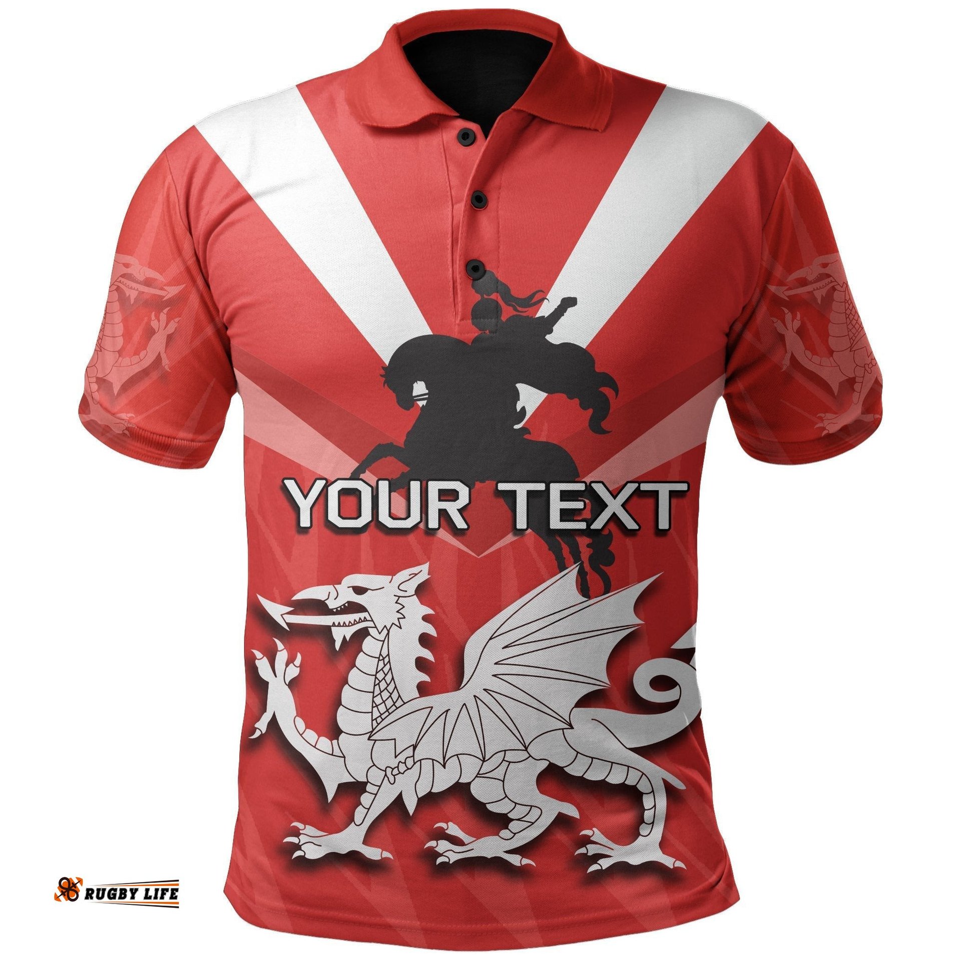 Custom Personalised St. George Illawarra Dragons Polo Shirt