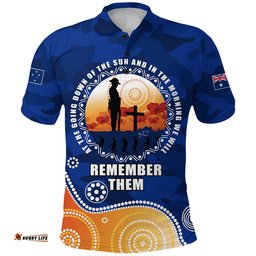 Custom Personalised Australian Anzac Day Polo Shirt Camouflage Vitality