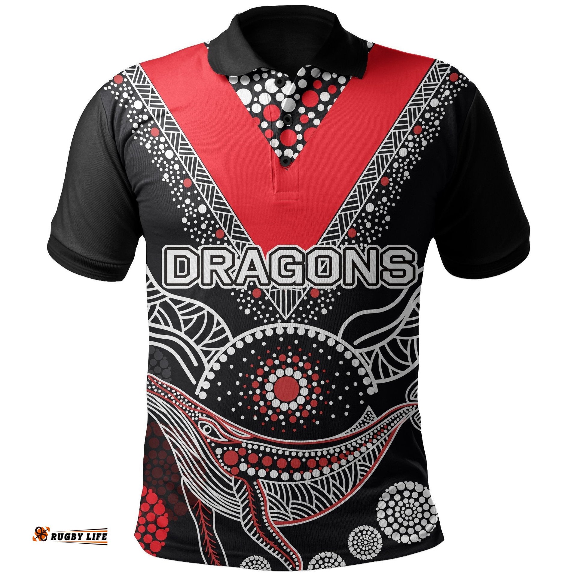 St. George Illawarra Dragons Polo Shirt Aboriginal
