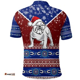 Aboriginal Winter Bulldogs Merry Xmas Polo Shirt