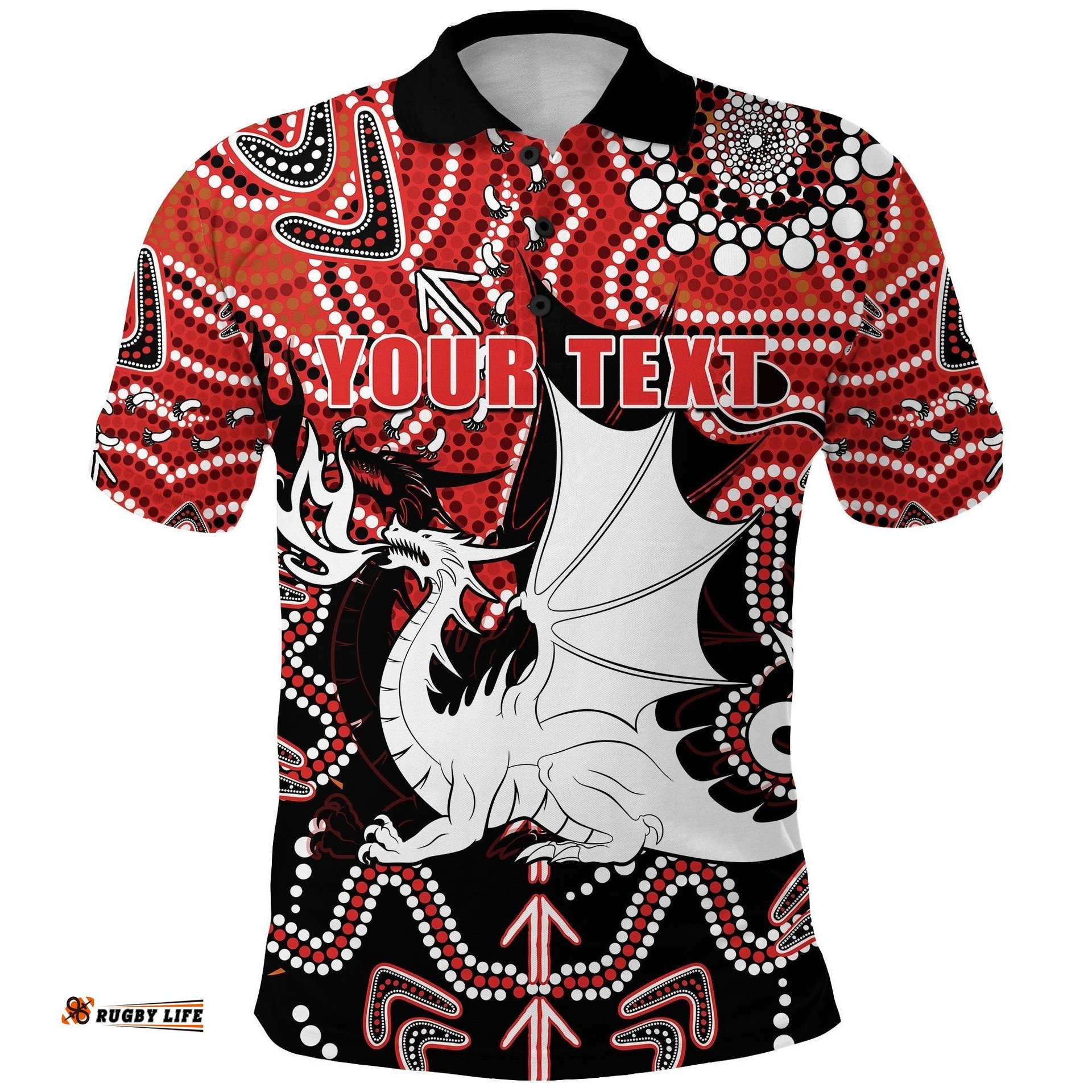Custom Personalised Dragons Polo Shirt St. George Indigenous Limited
