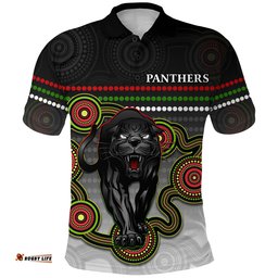 Custom Personalised Panthers Indigenous Polo Shirt Version White Alternate