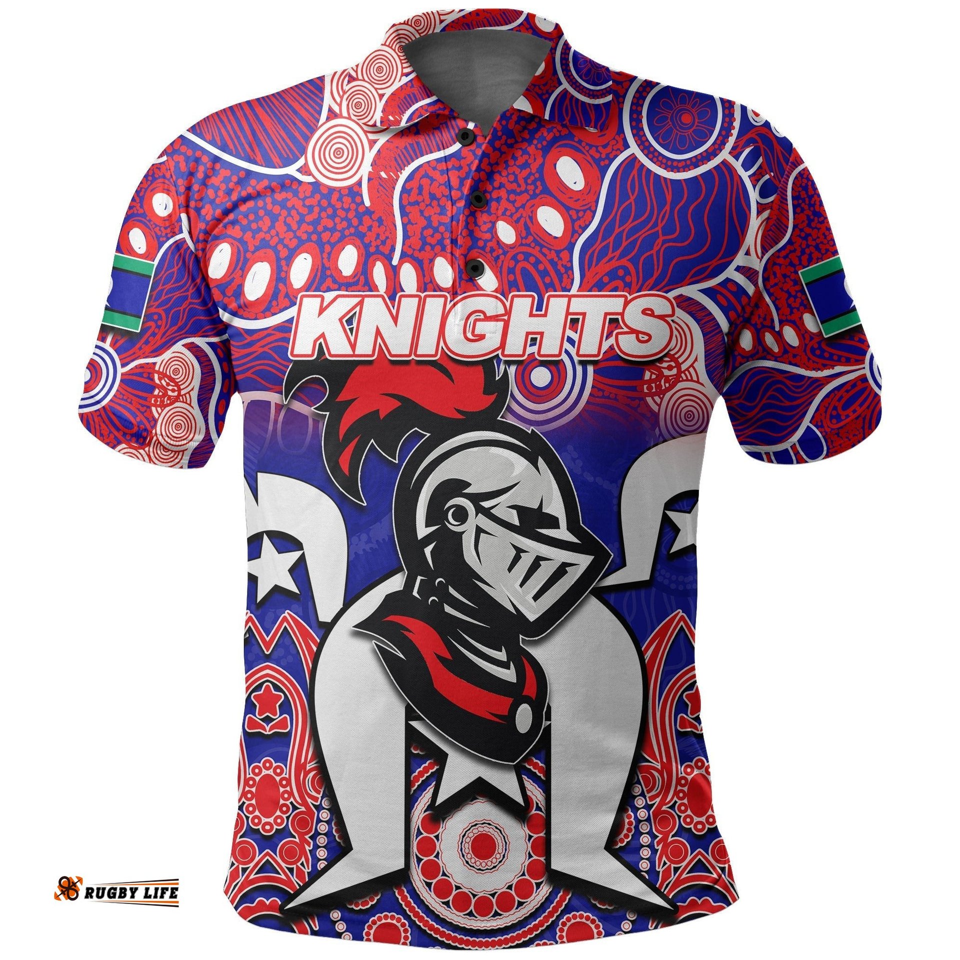 Custom Personalised Knights Torres Strait Islanders Mix Aboriginal Polo Shirt