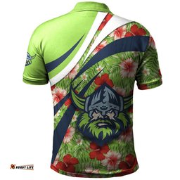Canberra Raiders Polo Hibiscus Sport Style - NRL