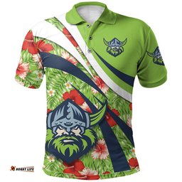 Canberra Raiders Polo Hibiscus Sport Style - NRL