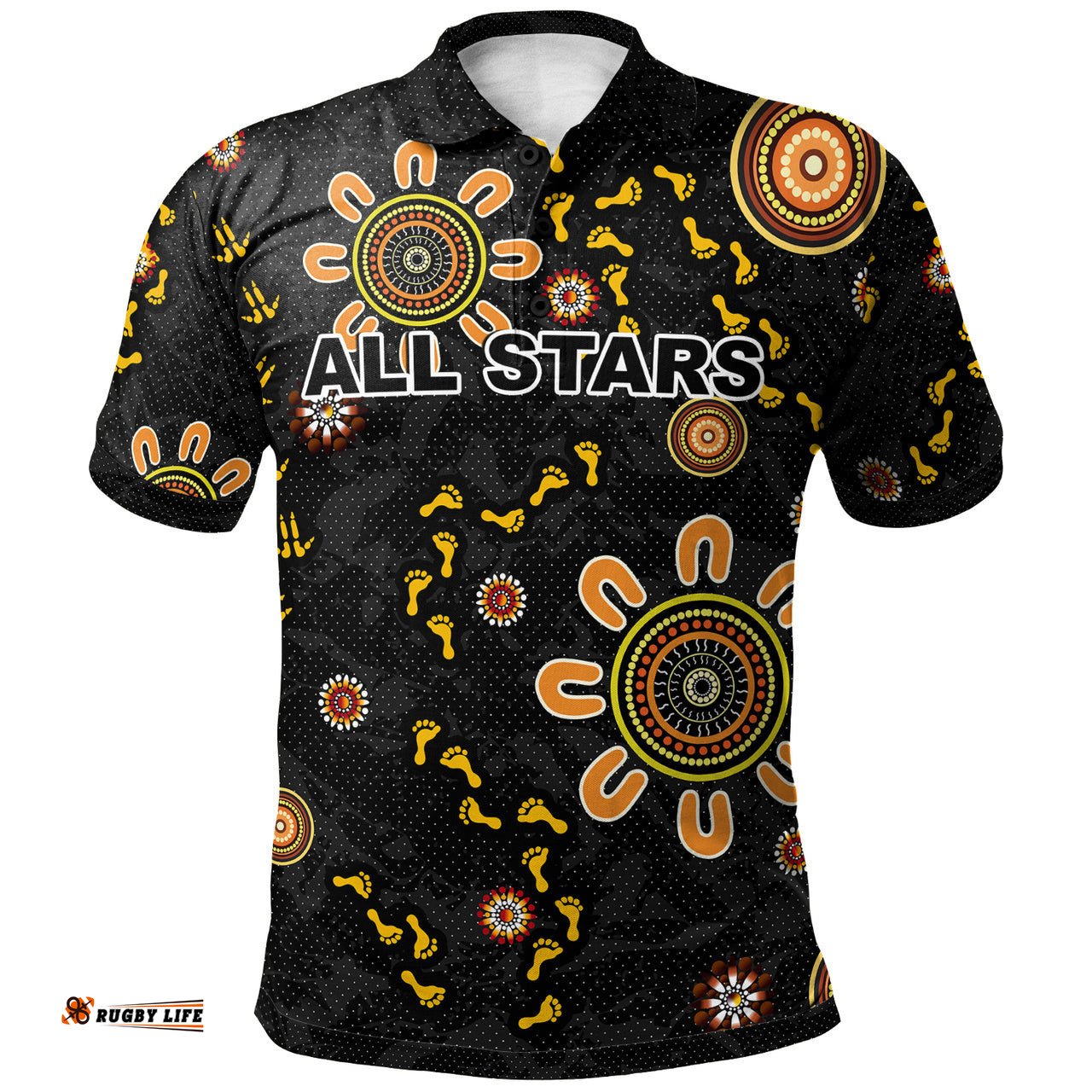 All Stars Rugby Polo Shirt - Custom Indigenous All Stars RLT13