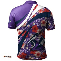 Melbourne Storm Polo Hibiscus Sport Style - NRL