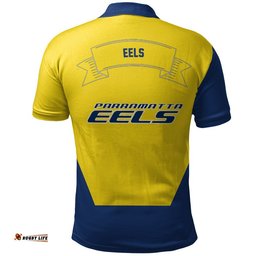 Parramatta Eels Polo Shirt Flame Ball - NRL