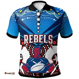 Rebels Rugby Naidoc Week Polo Shirt - Custom Rebels with Aboriginal and Torres Strait Celebrate Naidoc Week Polo Shirt