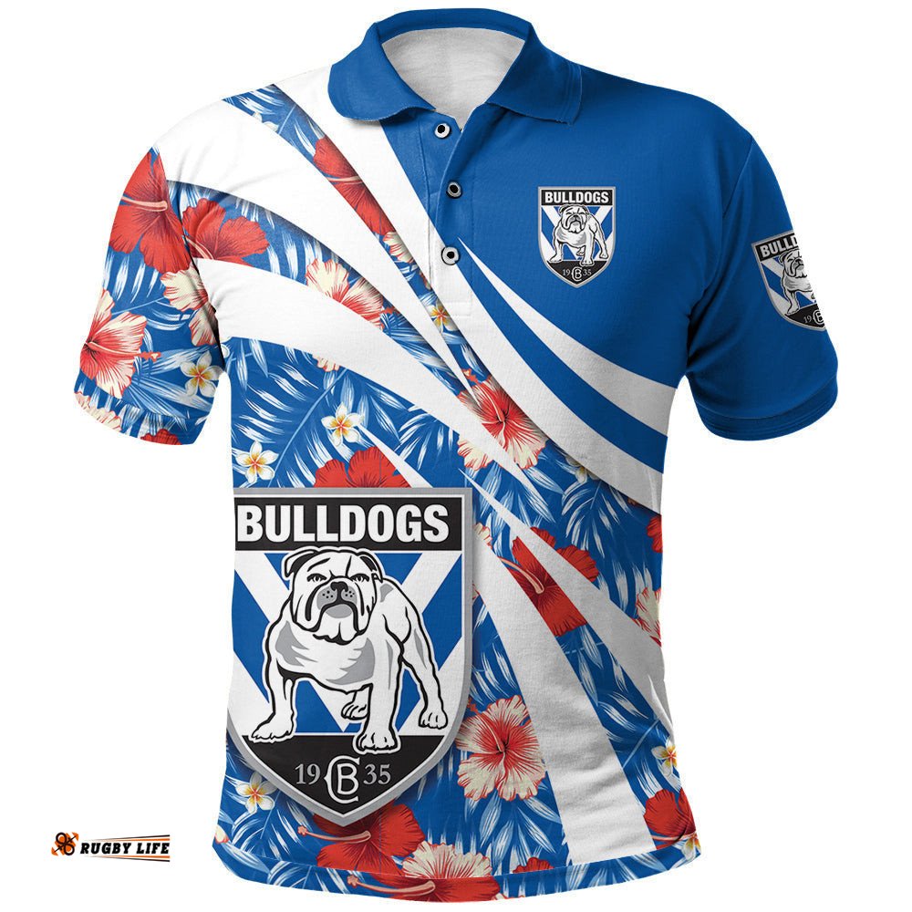 Canterbury-Bankstown Bulldogs Polo Hibiscus Sport Style - NRL