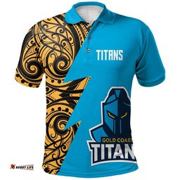 Gold Coast Titans Polo Shirt Maori Original- NRL
