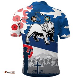 Bulldogs Anzac Day Polo Shirt Mix Indigenous